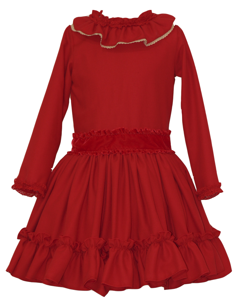 vestido rojo invierno